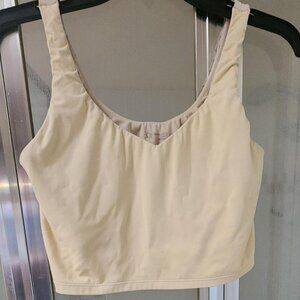 OFFLINE By Aerie Real Me Light Yellow Sports Bra Size L